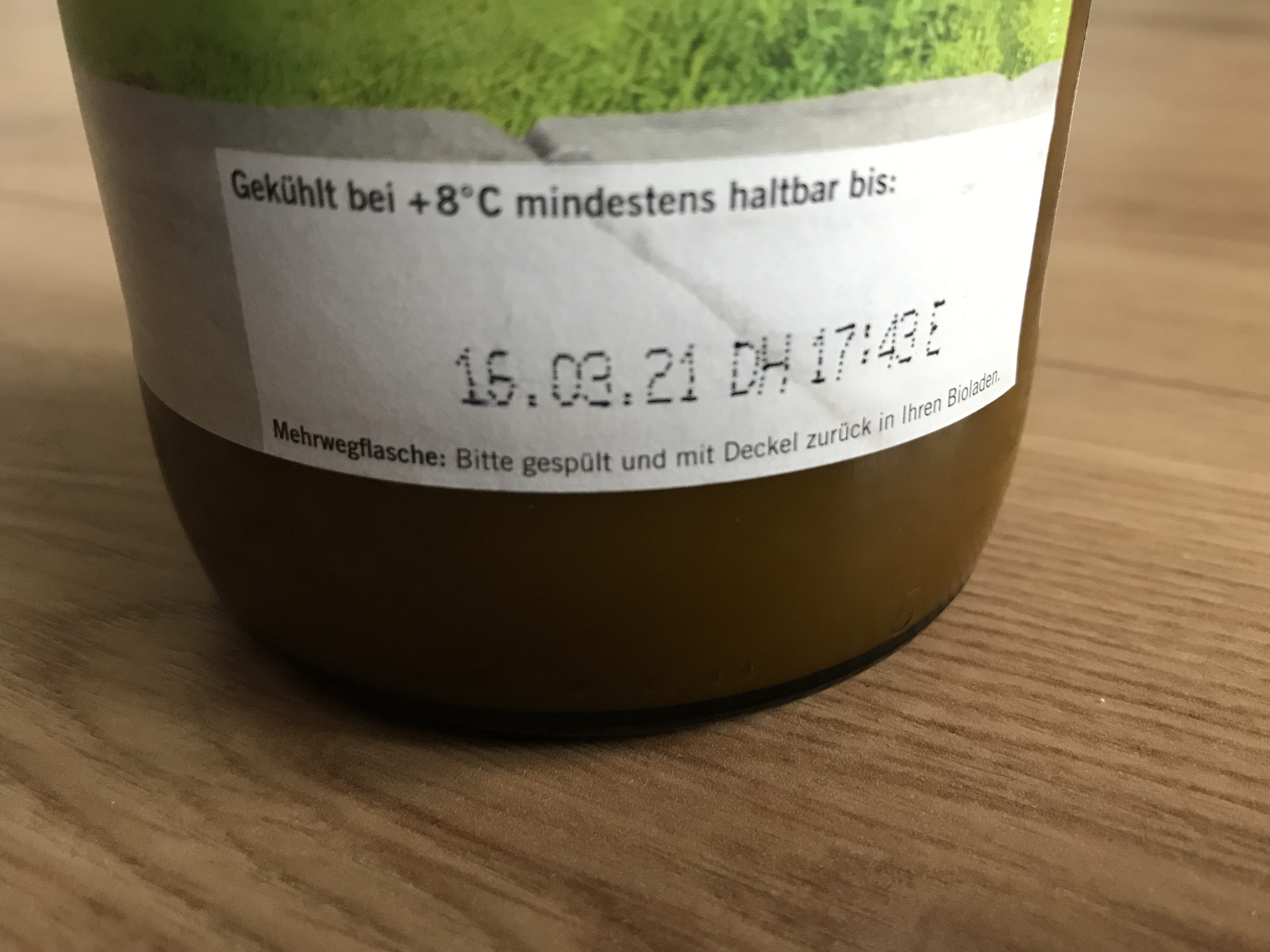 Frische fettarme Bio-Milch; 1,5% Fett; pasteurisiert; traditionell hergestellt - Recycling instructions and/or packaging information - de