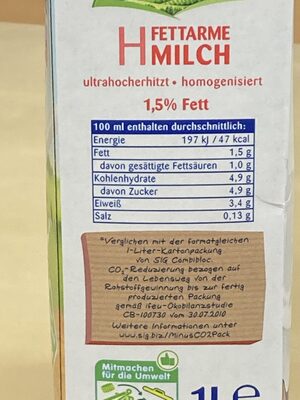 H-Milch - Ingredientes - de