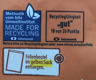geriebener Käse - Recycling instructions and/or packaging information - de