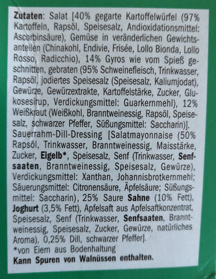 Thurländer Gyros-Weißkraut Salat - Zutaten