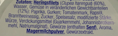 Heringsfilet in deftiger Seeräuber Sauce - Ingrédients - de