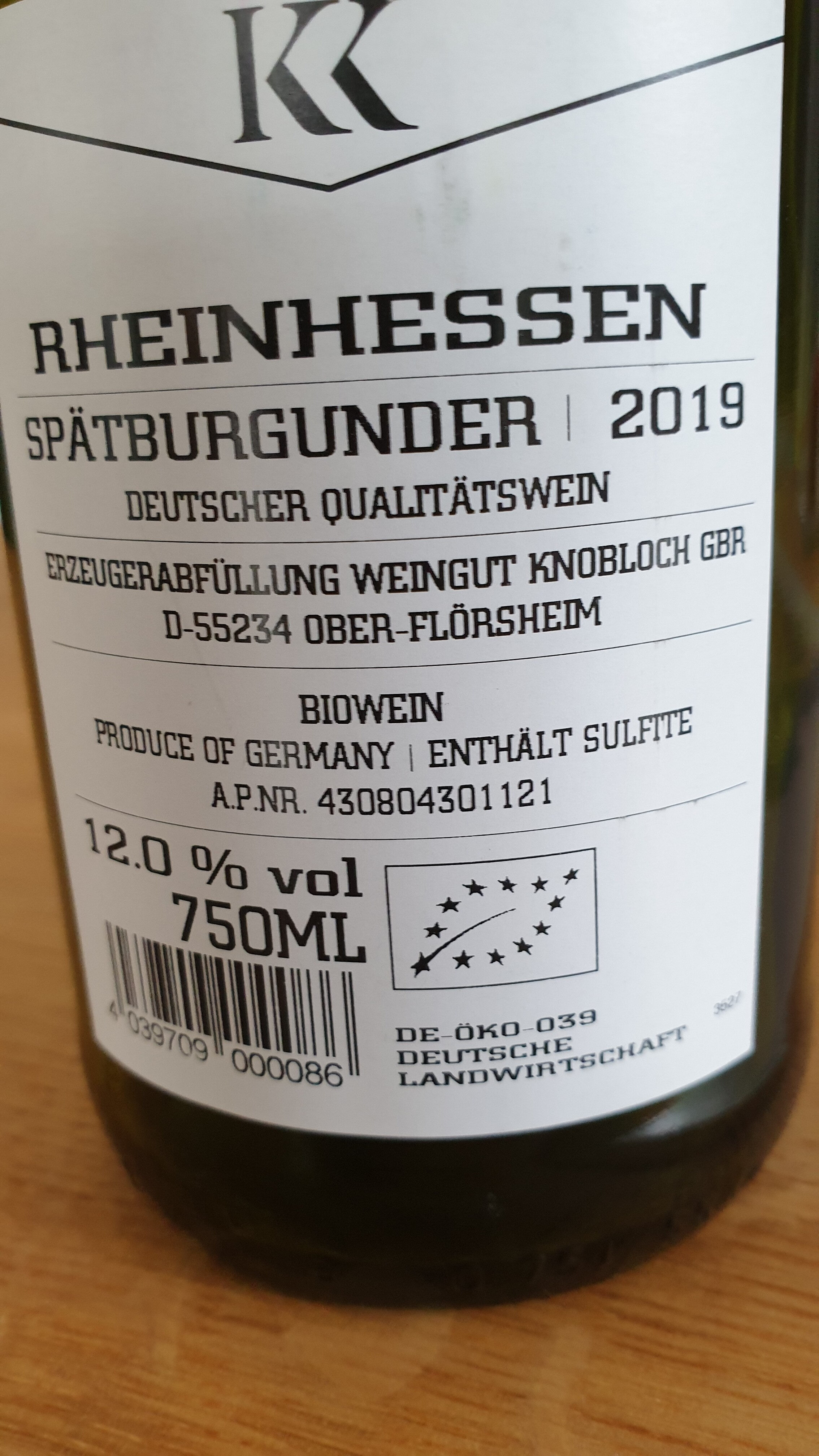 Spätburgunder 2019 - Ingredients - de