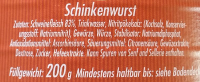 Schinkenwurst - Ingredienser - de