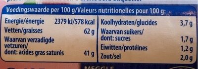 Knoblauchbutter - Tableau nutritionnel - de
