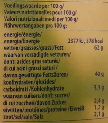 Kräuterbutter - Tableau nutritionnel