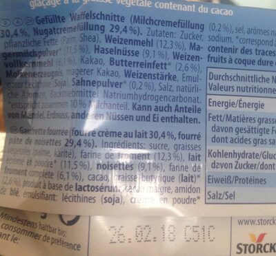 Milch-Haselnuss-Schnitte knusprig - Ingredienti - de