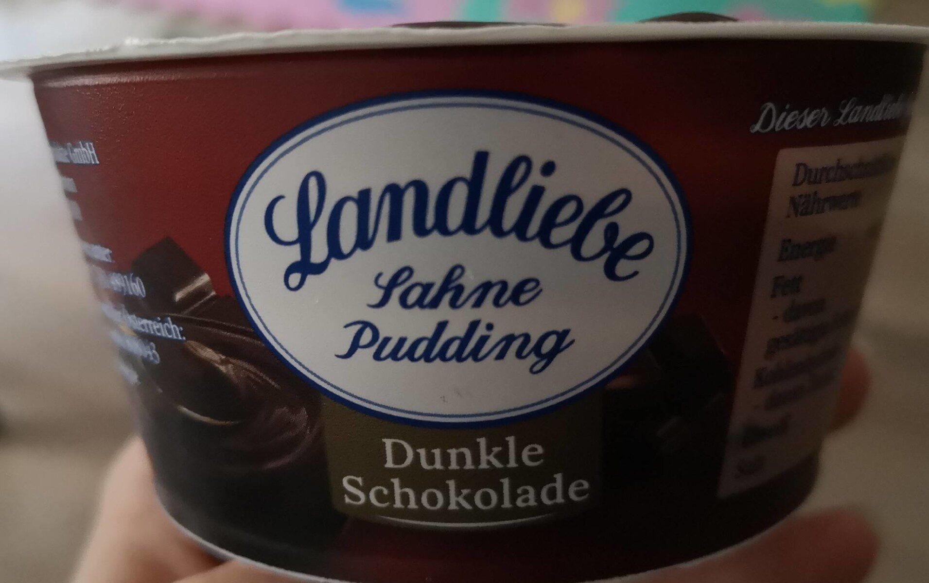 Landliebe Sahne Pudding Dunkle Schokolade - Produkt