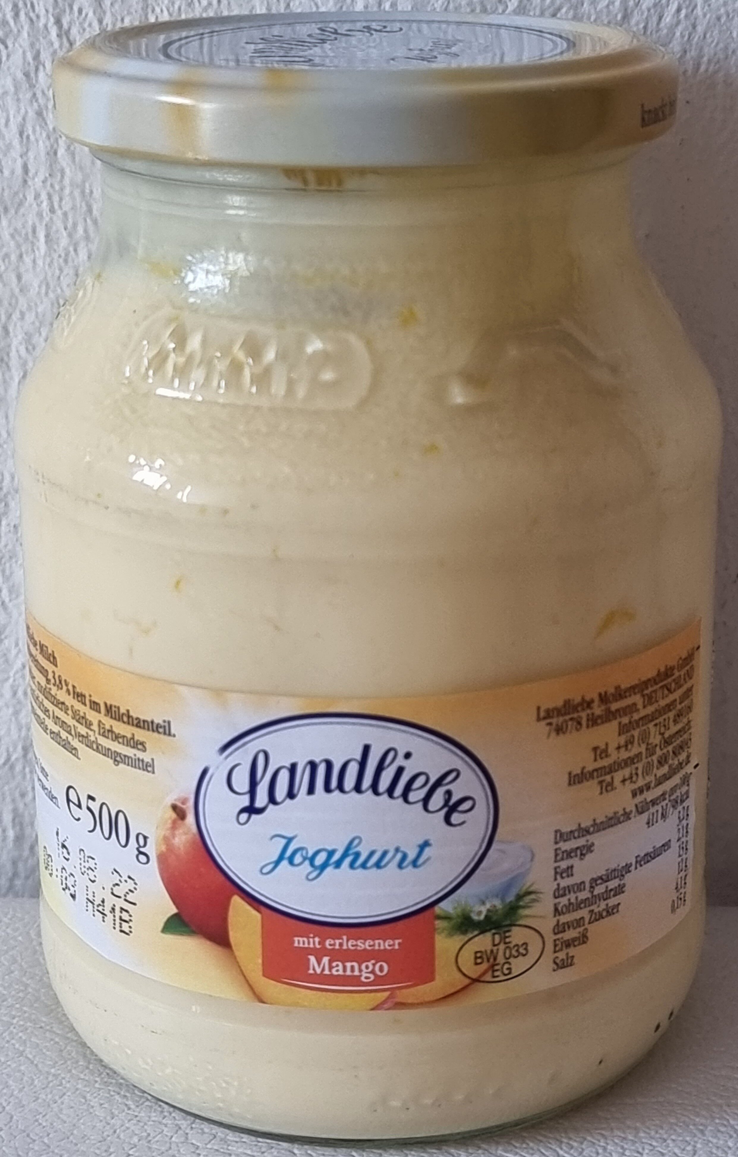 Joghurt mit erlesener Mango - Produkt