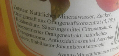 Avanus Orangen-Limonade - Ingrédients - de