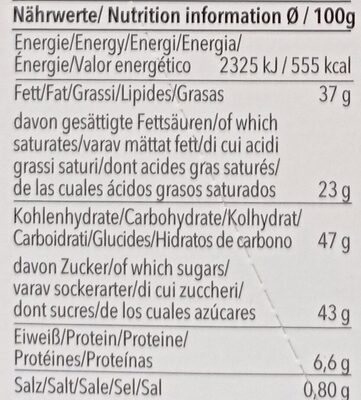 Caramel Inka Salz Vollmilch - Voedingswaarden - de