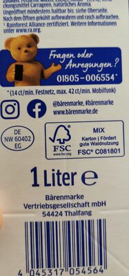 Haltbarer Kakao - Recycling instructions and/or packaging information - de