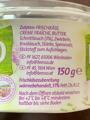 Bresso Schnittlauch - Ingredients - de