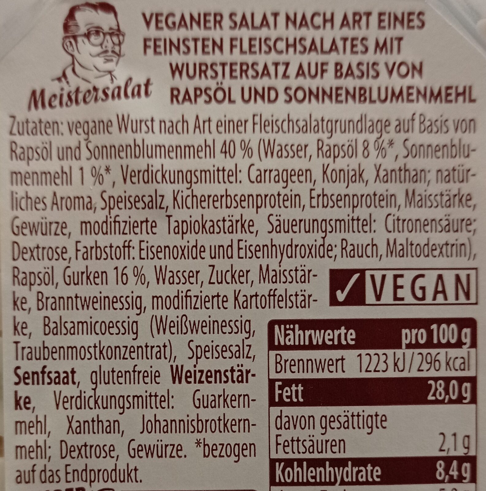 Veganer Fleischfreisalat - Ingredients - de