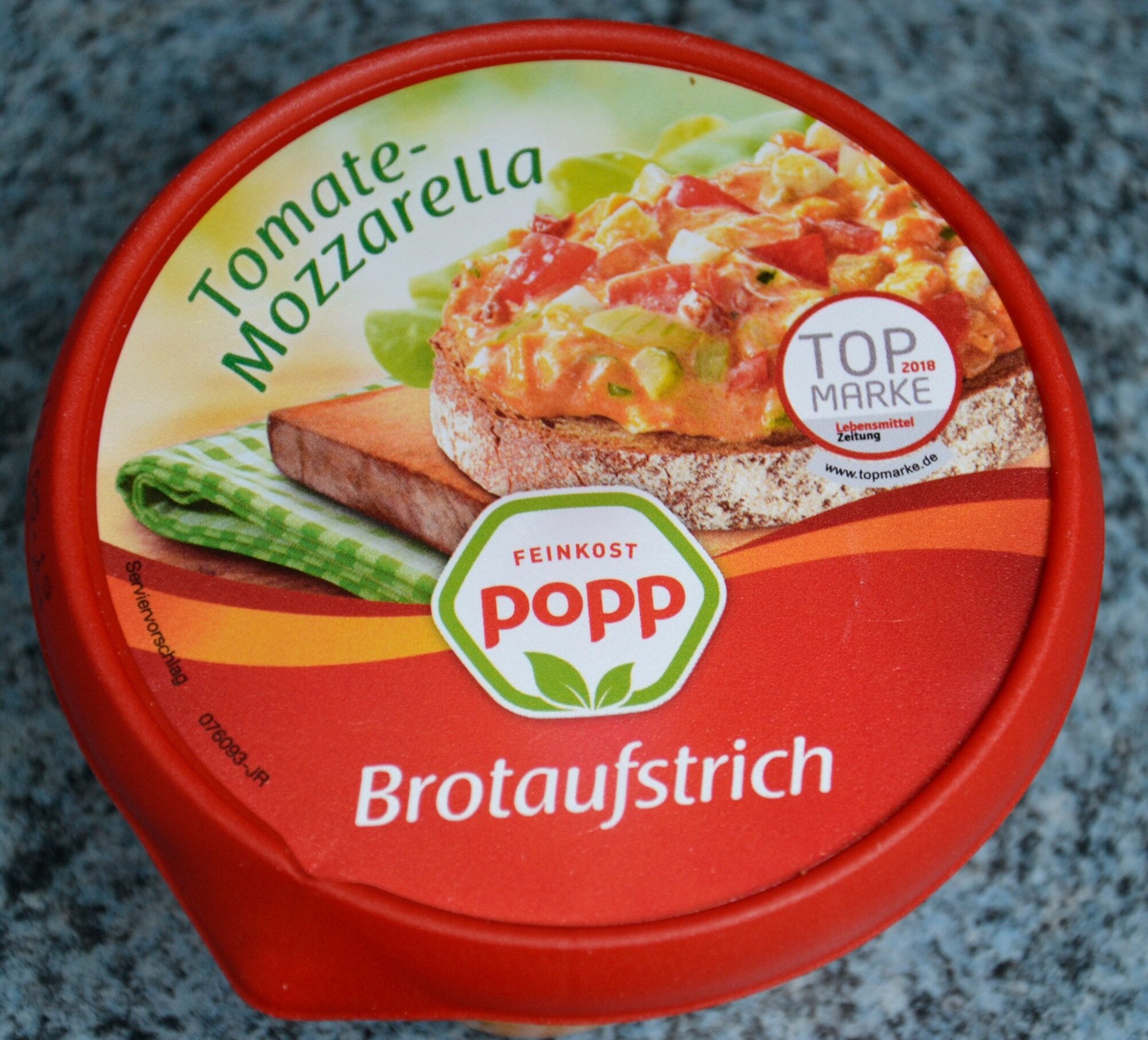 Brotaufstrich Tomate-Mozzarella - Produkt