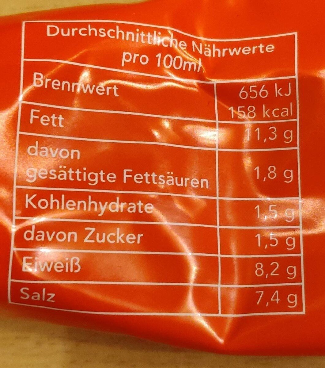 Düsseldorfer Senf - Nutrition facts