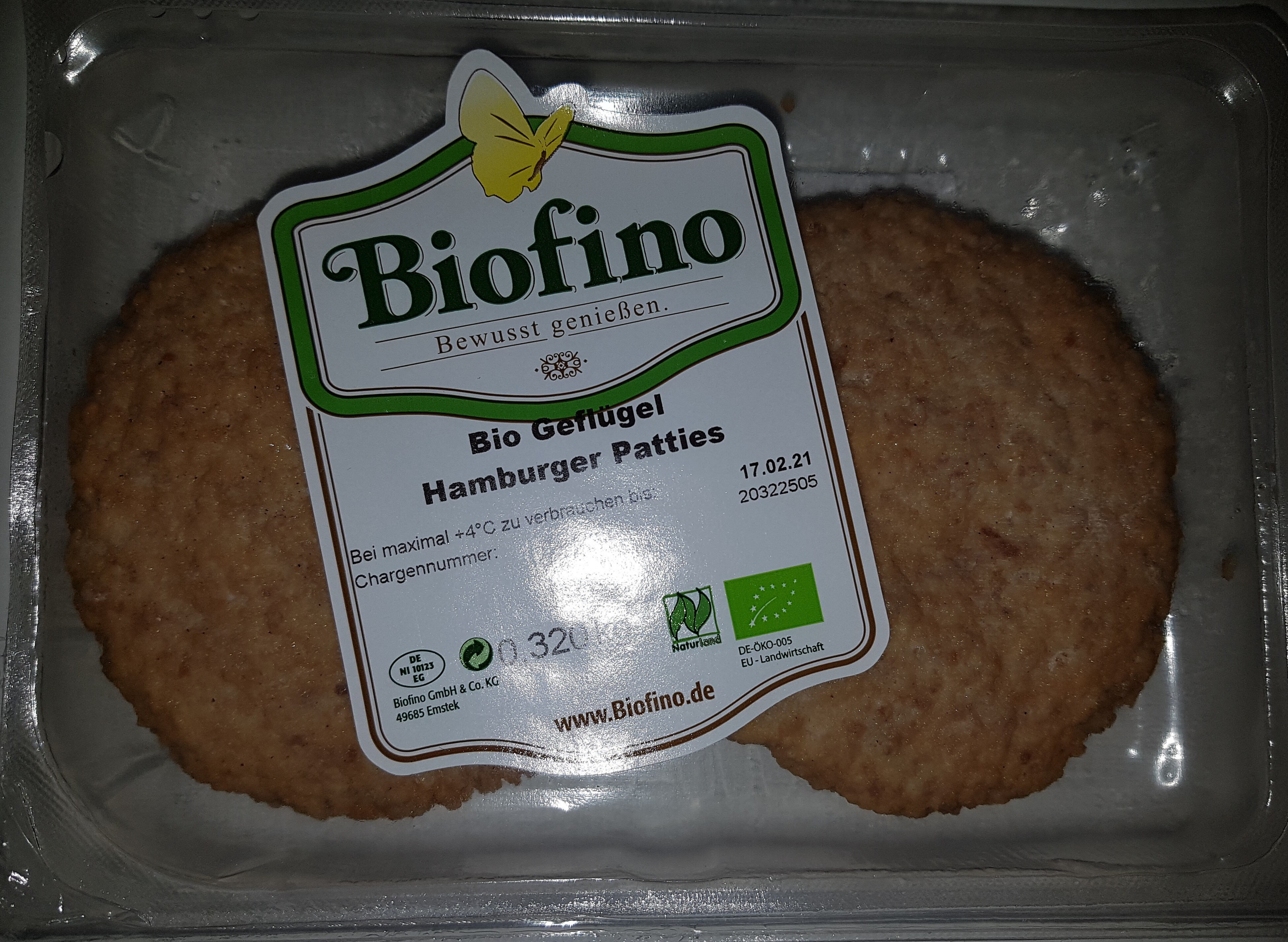 Bio Geflügel Hamburger Patties - Produkt