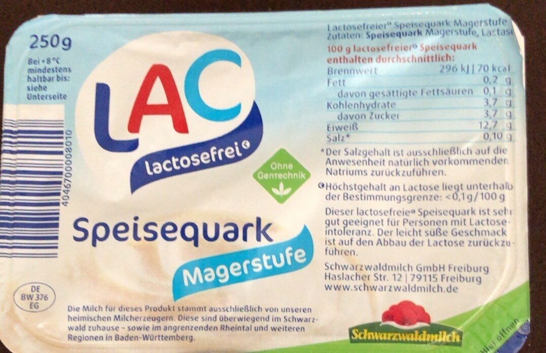 Speisequark Lactosefrei - Produkt