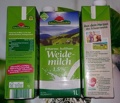 fettarme, haltbare Weidemilch, H-Milch 1,5% - Produit - de