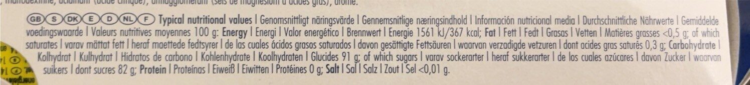 Original Classic - Tableau nutritionnel - nl