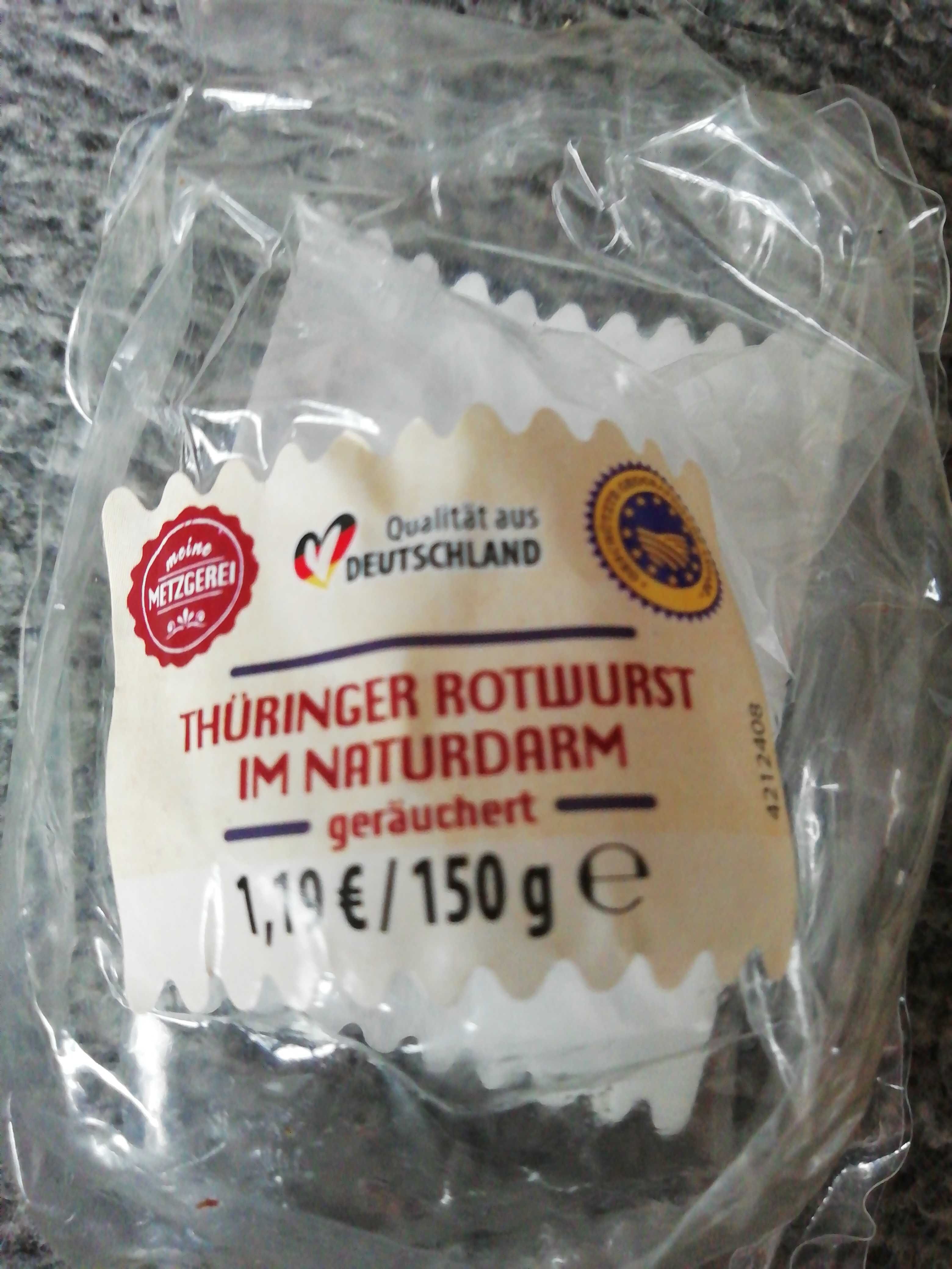 Thüringer Rotwurst im Naturdarm, geräuchert - Produkt - en
