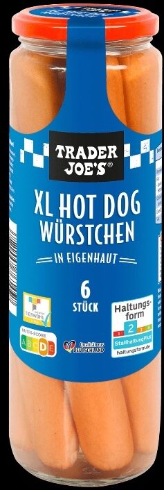 XL Hot-Dog-Würstchen in Eigenhaut - Produkt