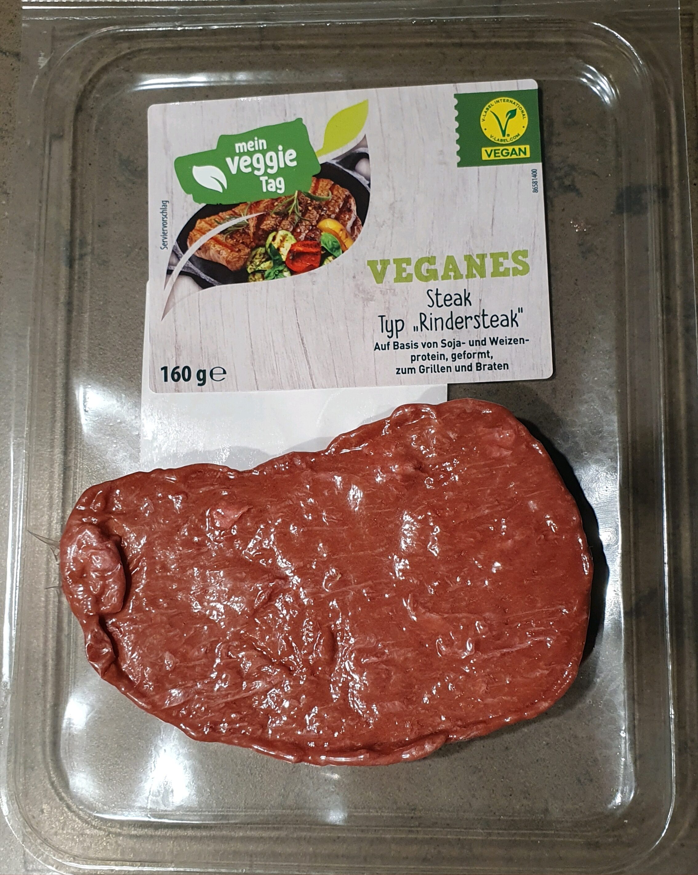 Veganes Steak Typ "Rindersteak" - Produkt