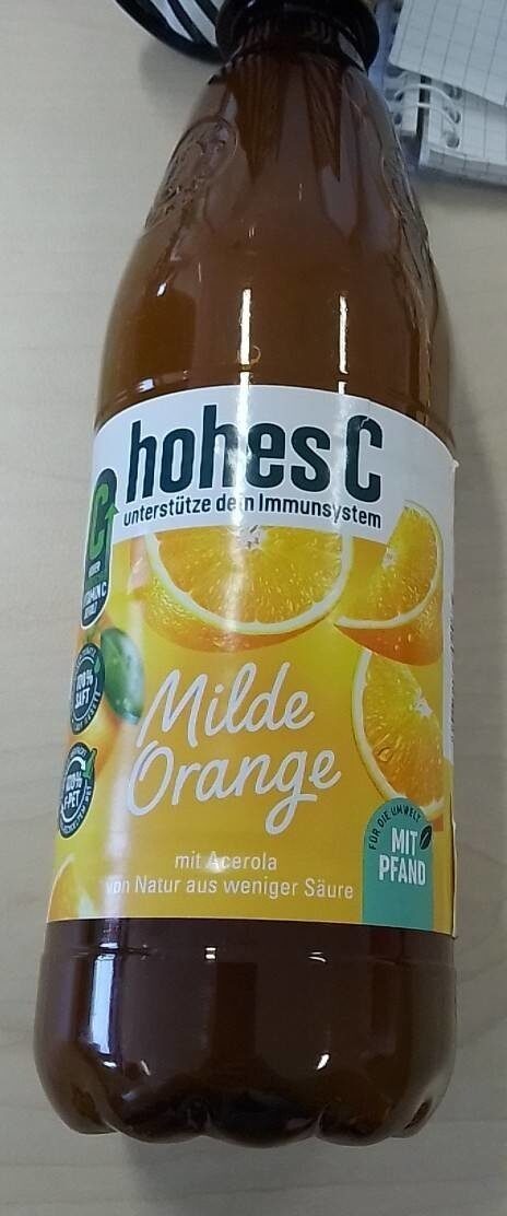 Hohes c milde orange - Producto - de