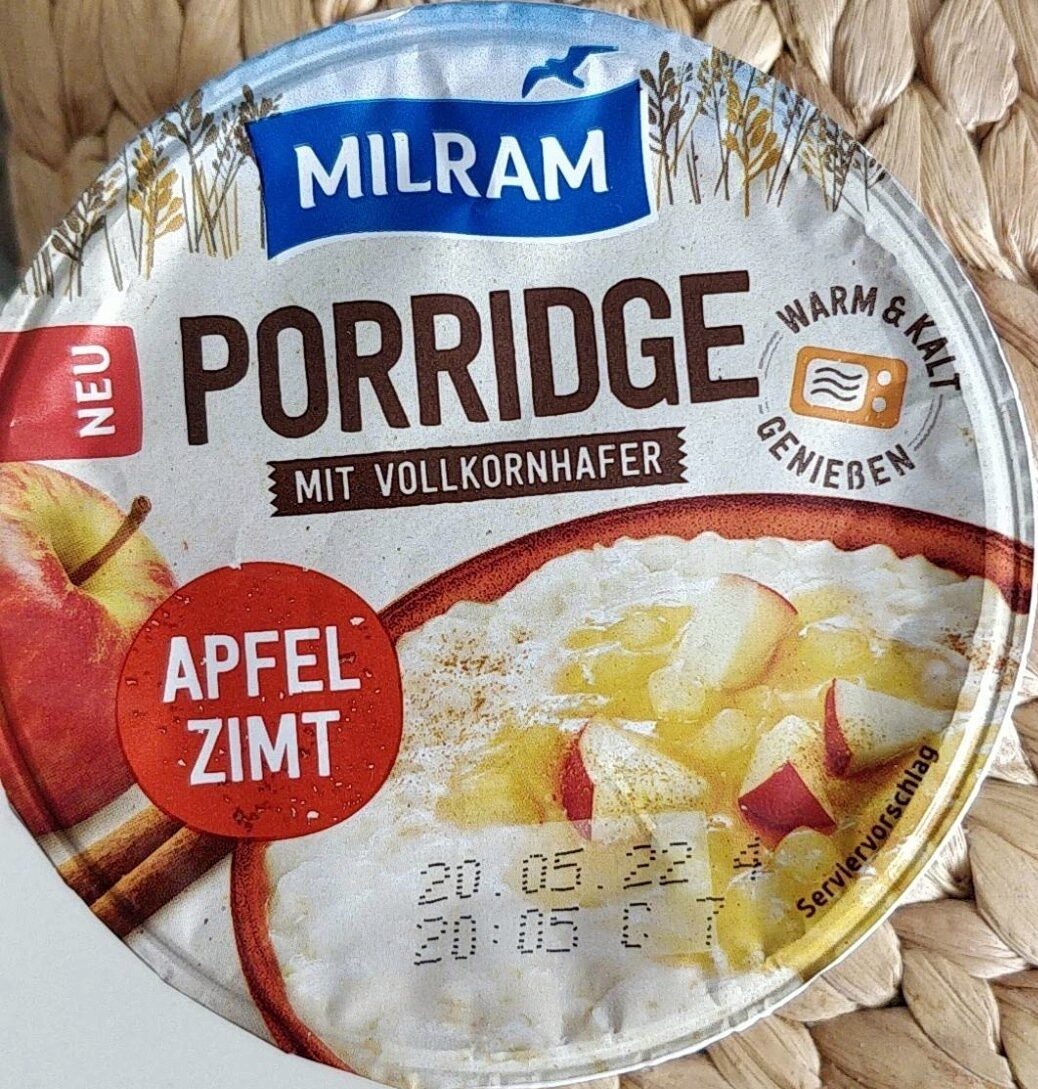 Porridge mit Vollkornhafer Apfel-Zimt - Produkt