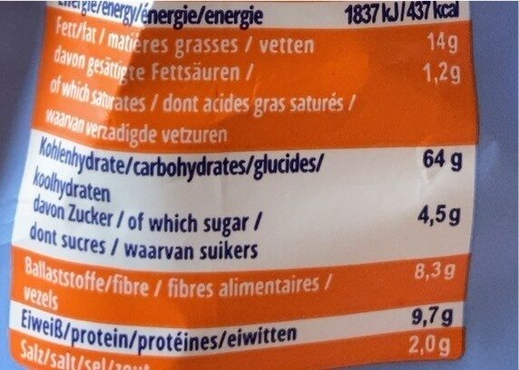 Brot chips - Nutrition facts - fr