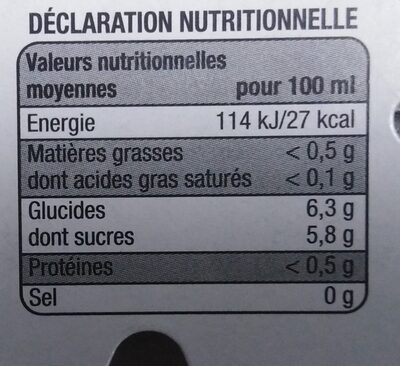 Perlembourg mix saveur pamplemousse rose - Nutrition facts - fr
