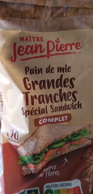 Pain de Mie - Grandes Tranches - Spécial Sandwich - Complet - Producto