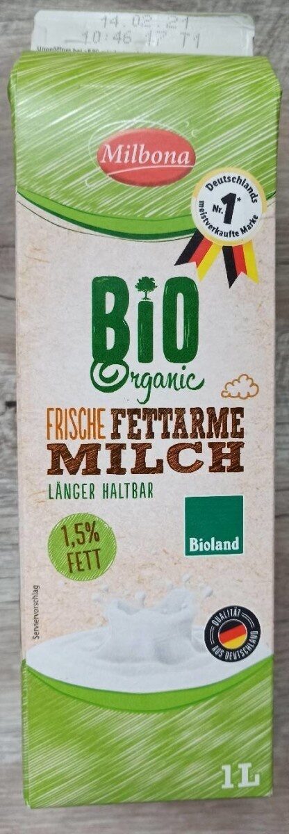 Milbona Bio frische fettarme Milch - Produkt
