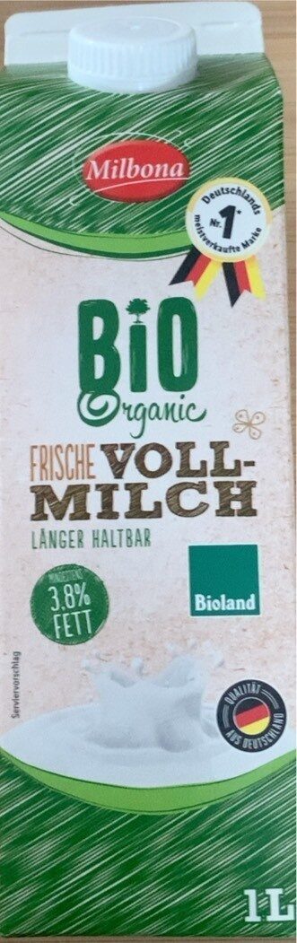 Milbona bio frische vollmilch 3,8% - Product