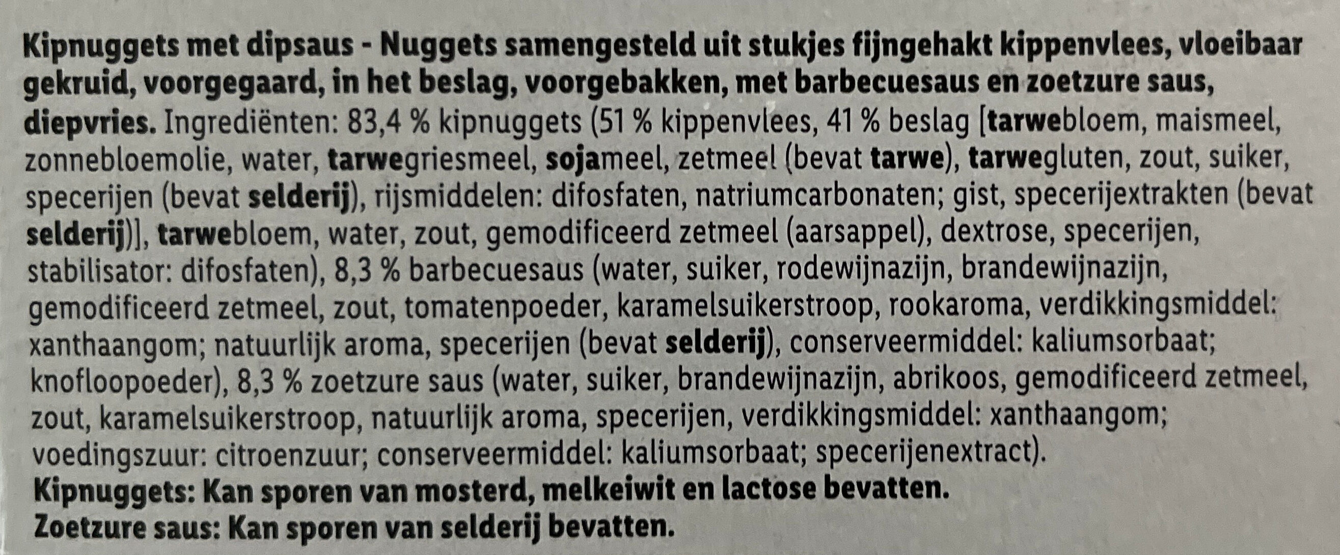 12 Chicken nuggets - Ingredients - nl