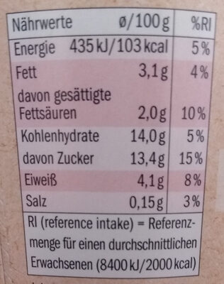 Bio Fruchtjoghurt mild Himbeere-Holunderbeere - Tableau nutritionnel - de