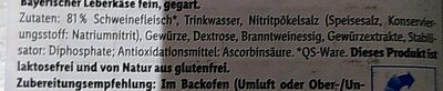 Bayerischer Leberkäse - Ingredients - de