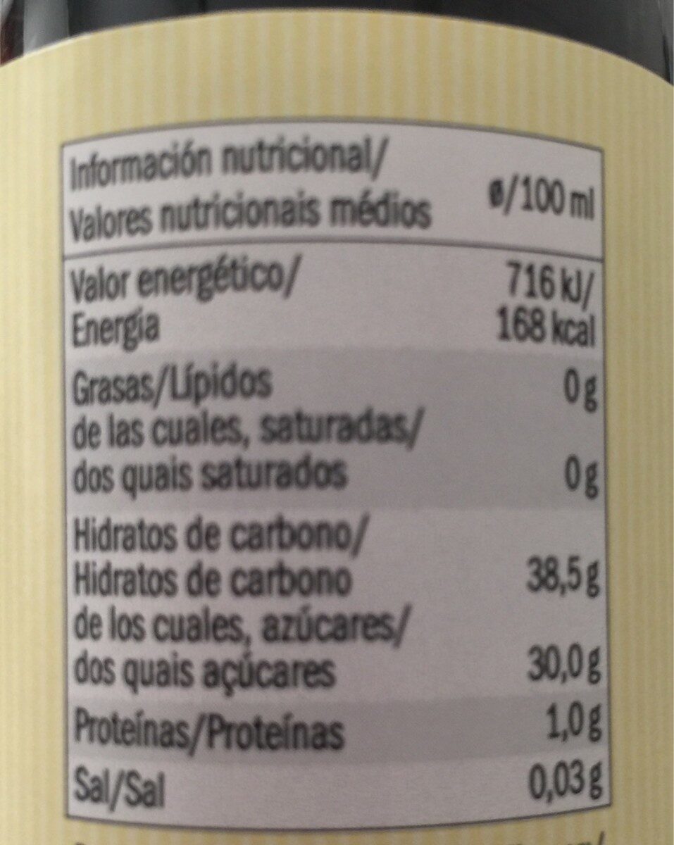 Crema aceto balsamico di modena - Tableau nutritionnel