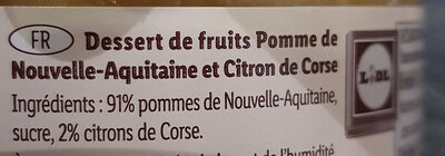 Pomme de nouvelle Aquitaine et citron de Corse - Zutaten - fr