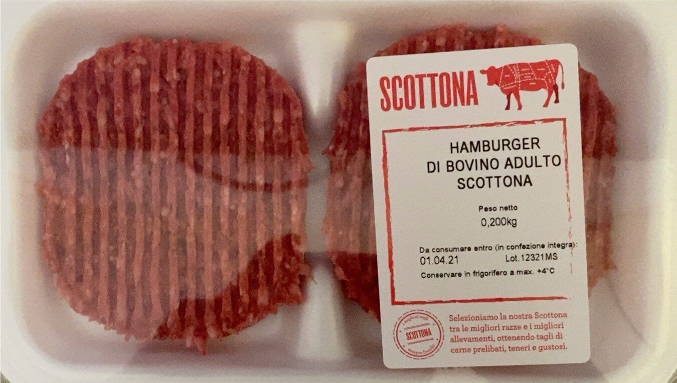 Hamburger di bovino adulto scottona - Prodotto