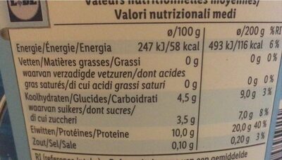 Yaourt grec - Valori nutrizionali - fr