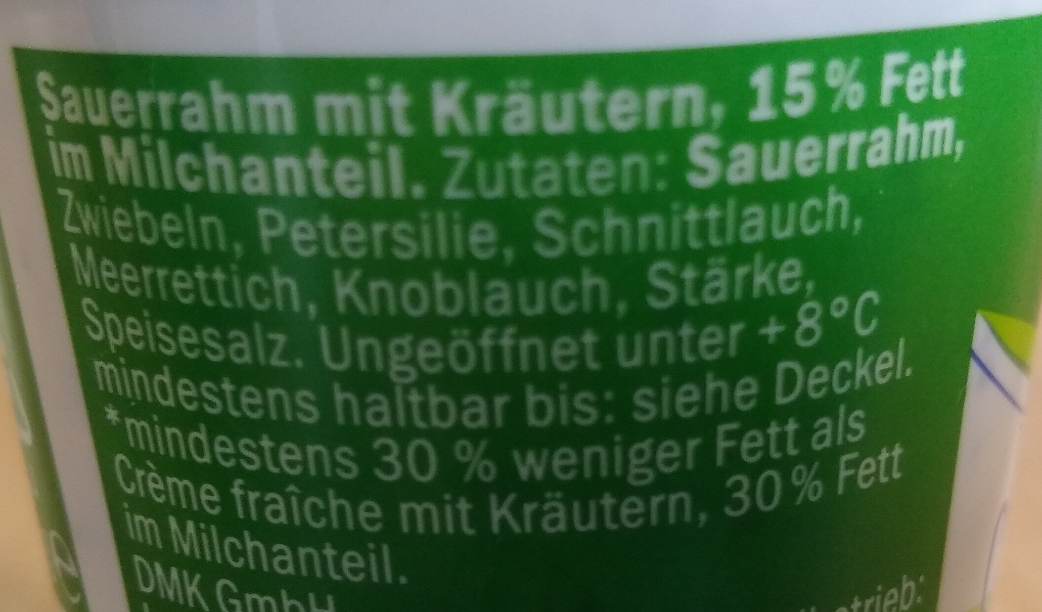 Crème leicht Kräuter - Ingredientes - de