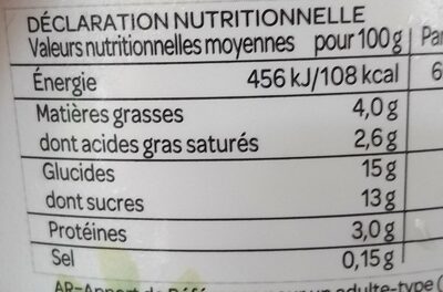 Creme Joghurt mild Erdbeere - Tableau nutritionnel