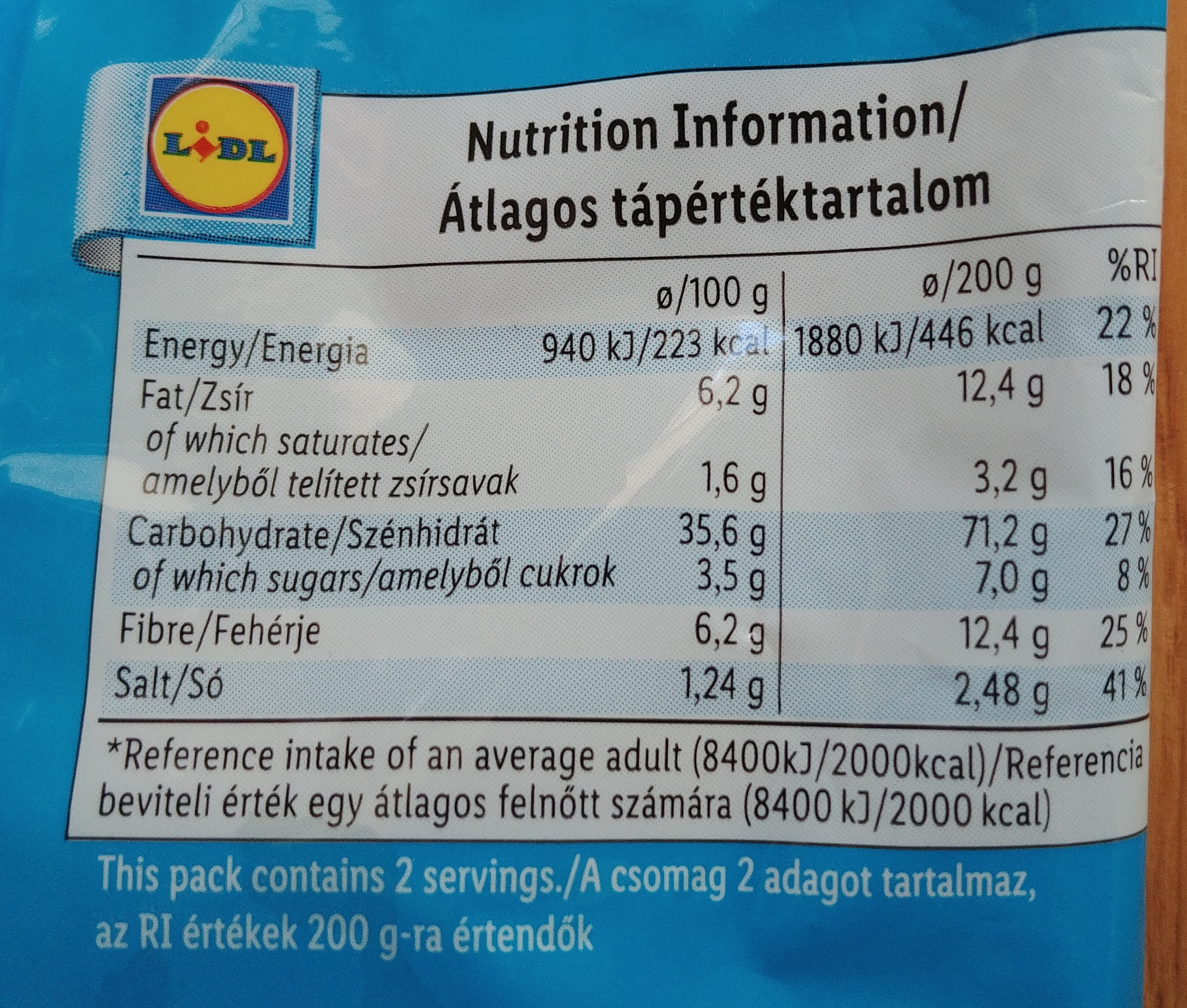 Pierogi with quark & potato - Nutrition facts