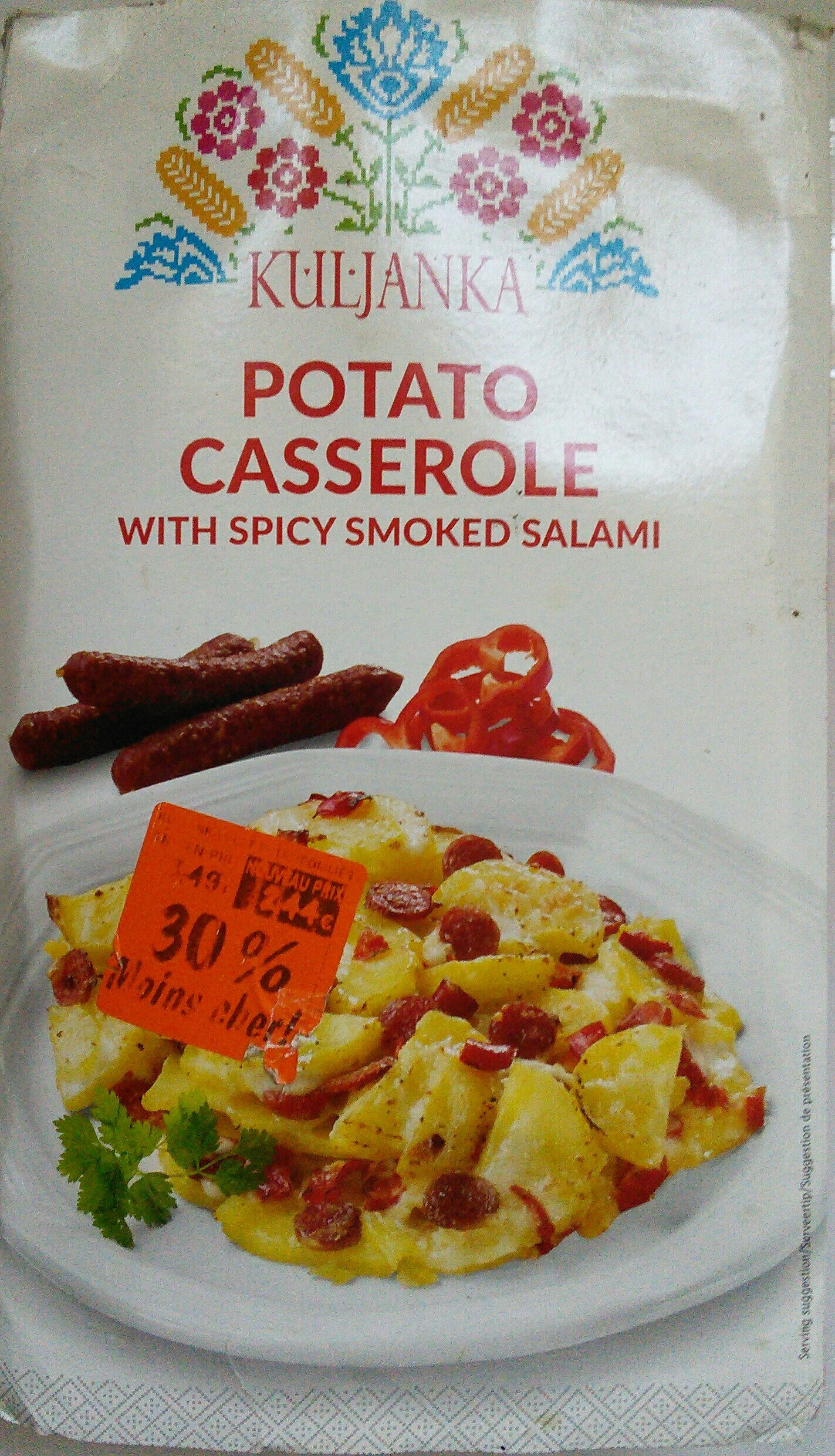 Potato Casserole with spicy smoked salami - Product - fr