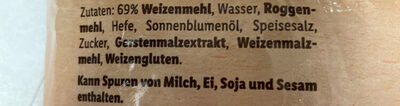 Weizenbrötchen - Ingredientes - de