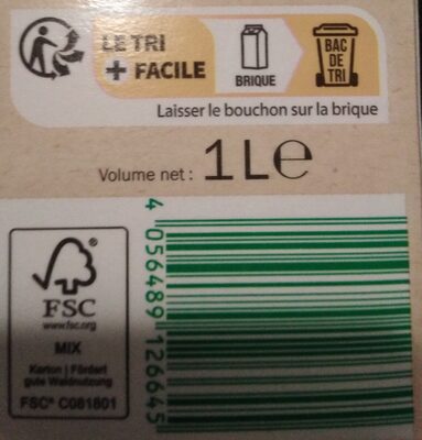 100% pur jus pomme - Recycling instructions and/or packaging information - fr
