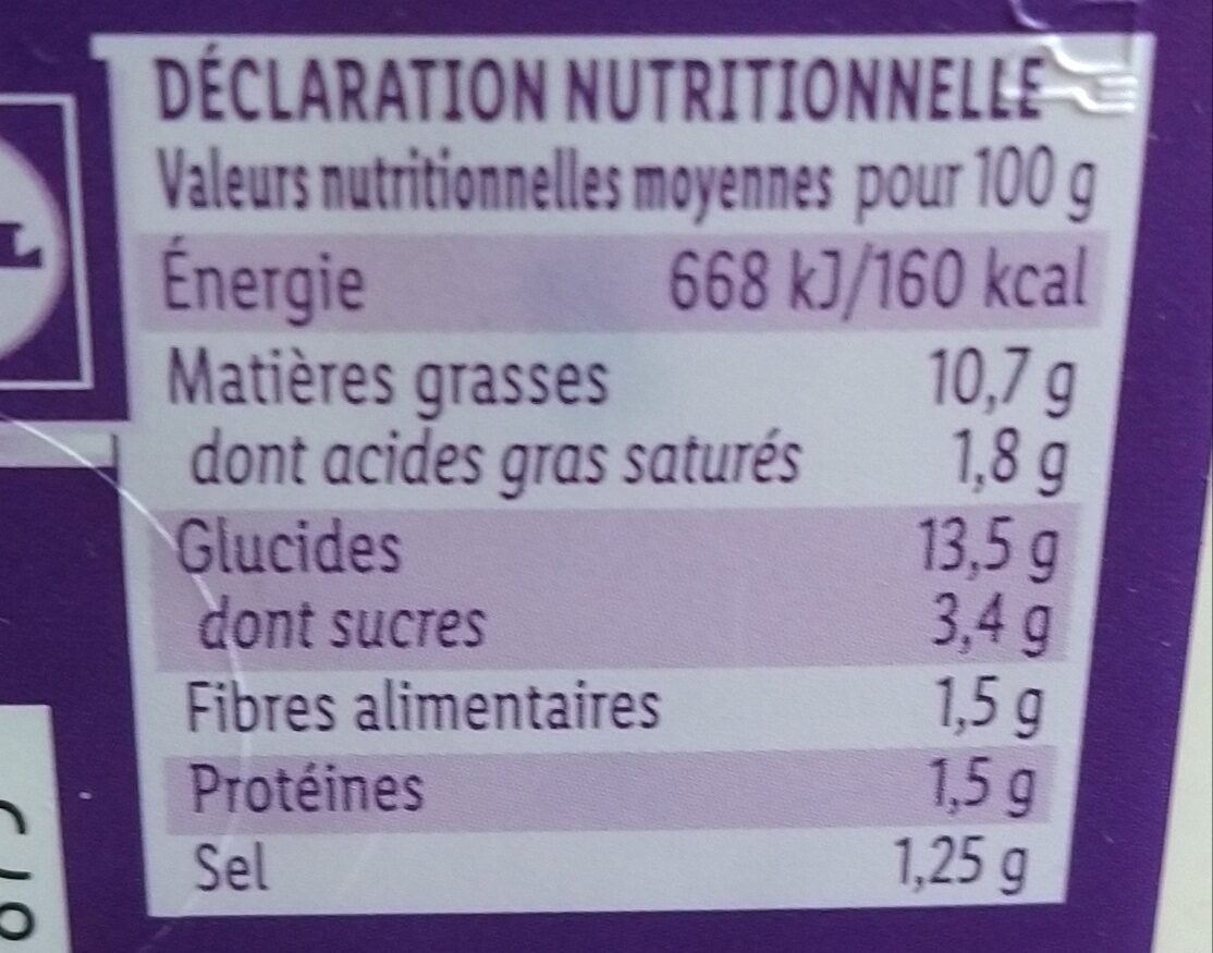 Kartoffelsalat - Informació nutricional - fr