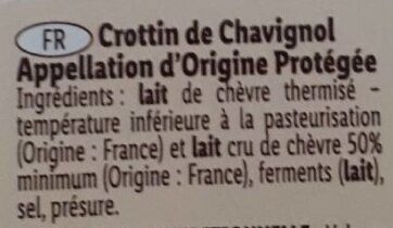 Crottin de chavignol - Ingredients - fr