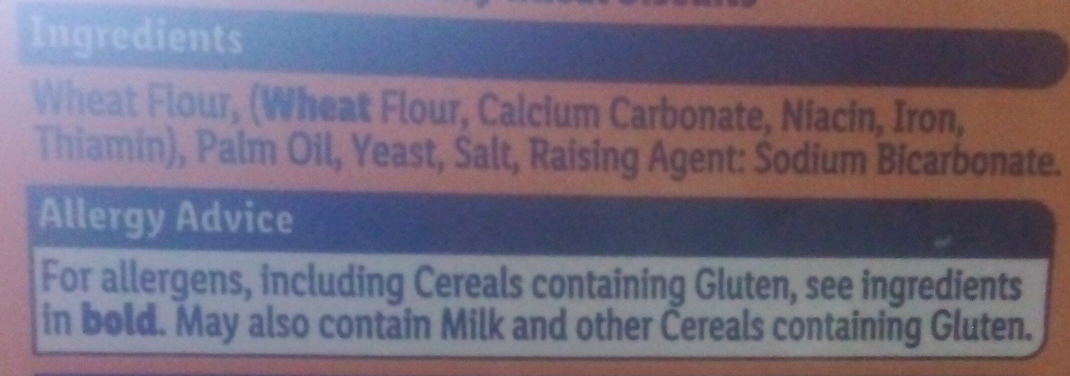 Cream crackers - Ingredients