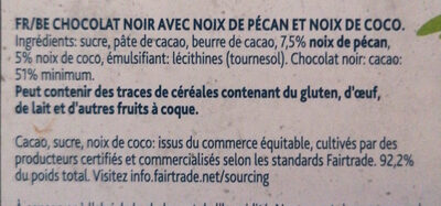 Way to go Pecan Coconut - Ingrediënten - fr